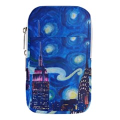 Starry Night In New York Van Gogh Manhattan Chrysler Building And Empire State Building Waist Pouch (large) by Modalart