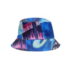 Starry Night In New York Van Gogh Manhattan Chrysler Building And Empire State Building Inside Out Bucket Hat (kids) by Modalart