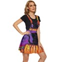 Halloween Art Starry Night Hallows Eve Black Cat Pumpkin Apron Dress View3