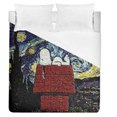 Cartoon Dog House Van Gogh Duvet Cover (queen Size) by Modalart