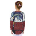 Cartoon Dog House Van Gogh Kids  Long Sleeve T-Shirt View2