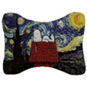 Cartoon Dog House Van Gogh Velour Seat Head Rest Cushion View1