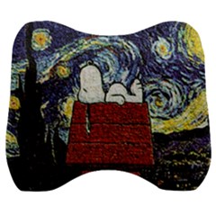 Cartoon Dog House Van Gogh Velour Head Support Cushion by Modalart