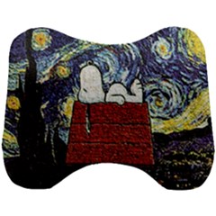 Cartoon Dog House Van Gogh Head Support Cushion by Modalart