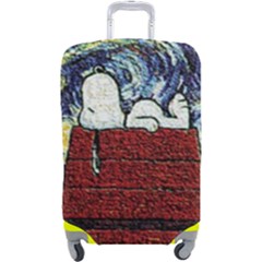 Cartoon Dog House Van Gogh Luggage Cover (large) by Modalart