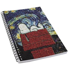 Cartoon Dog House Van Gogh 5 5  X 8 5  Notebook by Modalart