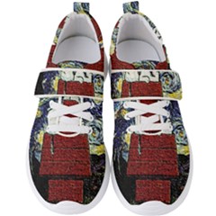 Cartoon Dog House Van Gogh Men s Velcro Strap Shoes by Modalart