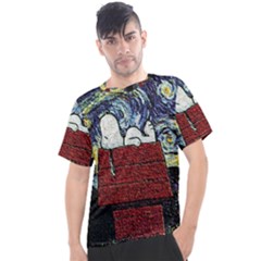 Cartoon Dog House Van Gogh Men s Sport Top by Modalart