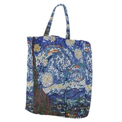 Mosaic Art Vincent Van Gogh Starry Night Giant Grocery Tote by Modalart