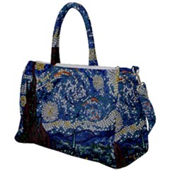 Mosaic Art Vincent Van Gogh Starry Night Duffel Travel Bag by Modalart