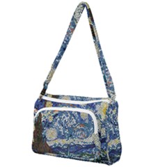 Mosaic Art Vincent Van Gogh Starry Night Front Pocket Crossbody Bag by Modalart