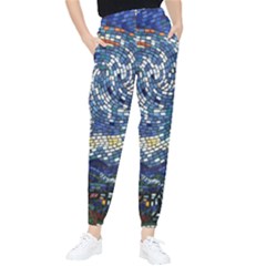 Mosaic Art Vincent Van Gogh Starry Night Women s Tapered Pants by Modalart