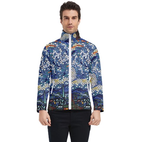 Mosaic Art Vincent Van Gogh Starry Night Men s Bomber Jacket by Modalart