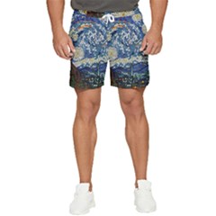 Mosaic Art Vincent Van Gogh Starry Night Men s Runner Shorts