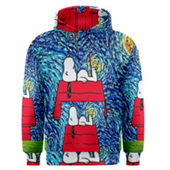 Cartoon Dog Starry Night Van Gogh Parody Men s Core Hoodie by Modalart