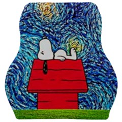 Cartoon Dog Starry Night Van Gogh Parody Car Seat Velour Cushion  by Modalart