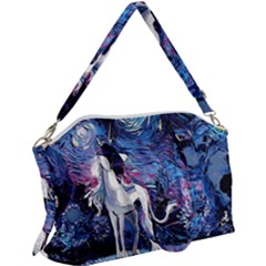 Unicorn Starry Night Print Van Gogh Canvas Crossbody Bag by Modalart