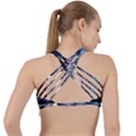 Unicorn Starry Night Print Van Gogh Criss Cross Racerback Sports Bra View2