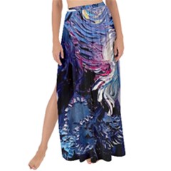 Unicorn Starry Night Print Van Gogh Maxi Chiffon Tie-up Sarong by Modalart