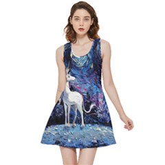 Unicorn Starry Night Print Van Gogh Inside Out Reversible Sleeveless Dress by Modalart