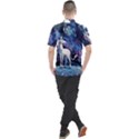 Unicorn Starry Night Print Van Gogh Men s Polo T-Shirt View2