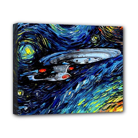 Star Ship Parody Art Starry Night Canvas 10  X 8  (stretched) by Modalart