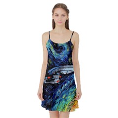 Star Ship Parody Art Starry Night Satin Night Slip by Modalart