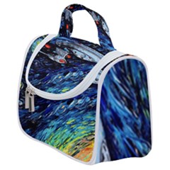 Star Ship Parody Art Starry Night Satchel Handbag by Modalart