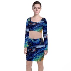 Star Ship Parody Art Starry Night Top And Skirt Sets by Modalart