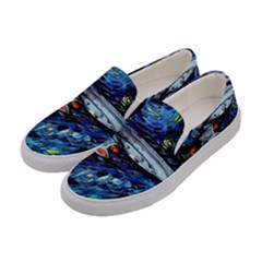 Star Ship Parody Art Starry Night Women s Canvas Slip Ons by Modalart