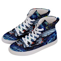 Star Ship Parody Art Starry Night Men s Hi-top Skate Sneakers by Modalart