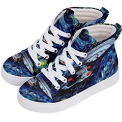 Star Ship Parody Art Starry Night Kids  Hi-top Skate Sneakers by Modalart