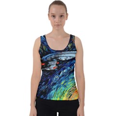 Star Ship Parody Art Starry Night Velvet Tank Top by Modalart