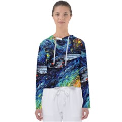 Star Ship Parody Art Starry Night Women s Slouchy Sweat