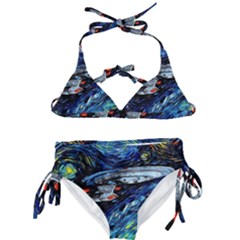 Star Ship Parody Art Starry Night Kids  Classic Bikini Set by Modalart