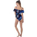 Star Ship Parody Art Starry Night Frill Detail One Piece Swimsuit View2