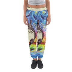 Totoro Starry Night Art Van Gogh Parody Women s Jogger Sweatpants by Modalart