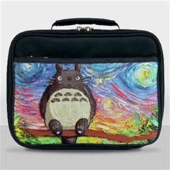 Totoro Starry Night Art Van Gogh Parody Lunch Bag by Modalart