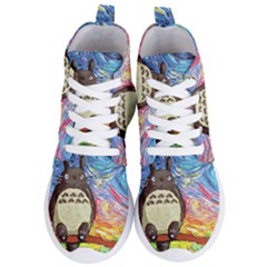 Totoro Starry Night Art Van Gogh Parody Women s Lightweight High Top Sneakers by Modalart