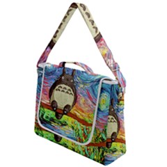 Totoro Starry Night Art Van Gogh Parody Box Up Messenger Bag by Modalart