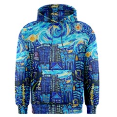 Starry Night Van Gogh Painting Art City Scape Men s Core Hoodie by Modalart