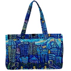 Starry Night Van Gogh Painting Art City Scape Canvas Work Bag by Modalart