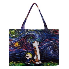 Cartoon Art Starry Night Van Gogh Medium Tote Bag by Modalart