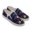 Cartoon Art Starry Night Van Gogh Women s Canvas Slip Ons View3