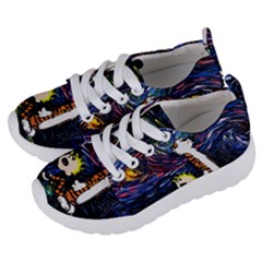 Cartoon Art Starry Night Van Gogh Kids  Lightweight Sports Shoes by Modalart