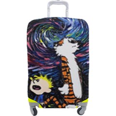 Cartoon Art Starry Night Van Gogh Luggage Cover (large) by Modalart