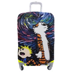 Cartoon Art Starry Night Van Gogh Luggage Cover (medium) by Modalart