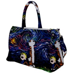 Cartoon Art Starry Night Van Gogh Duffel Travel Bag by Modalart