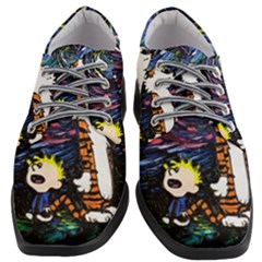 Cartoon Art Starry Night Van Gogh Women Heeled Oxford Shoes by Modalart