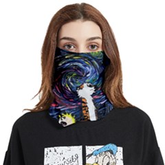 Cartoon Art Starry Night Van Gogh Face Covering Bandana (two Sides) by Modalart